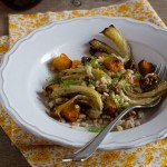 Orzo con zucca e finocchi al forno -Barley with roasted pumpkin and fennel