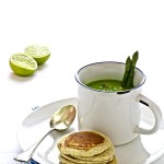 Zuppa di asparagi e blinis integrali - Asparagus soup with wholemeal flour blinis