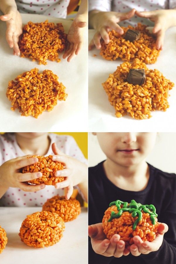 Tutorial zucche di riso soffiato al cioccolato