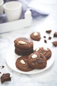 Biscotti doppio cioccolato - Double chocolate chip cookies