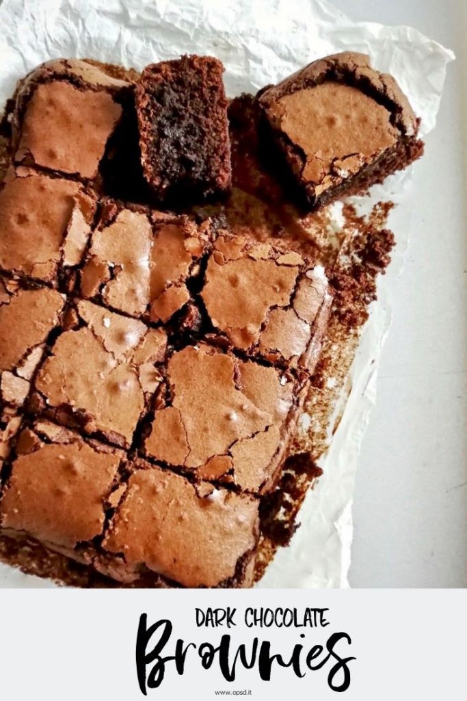 dark chocolate brownies recipe - ricetta brownies al cioccolato fondente - food photography - food styling - opsd blog